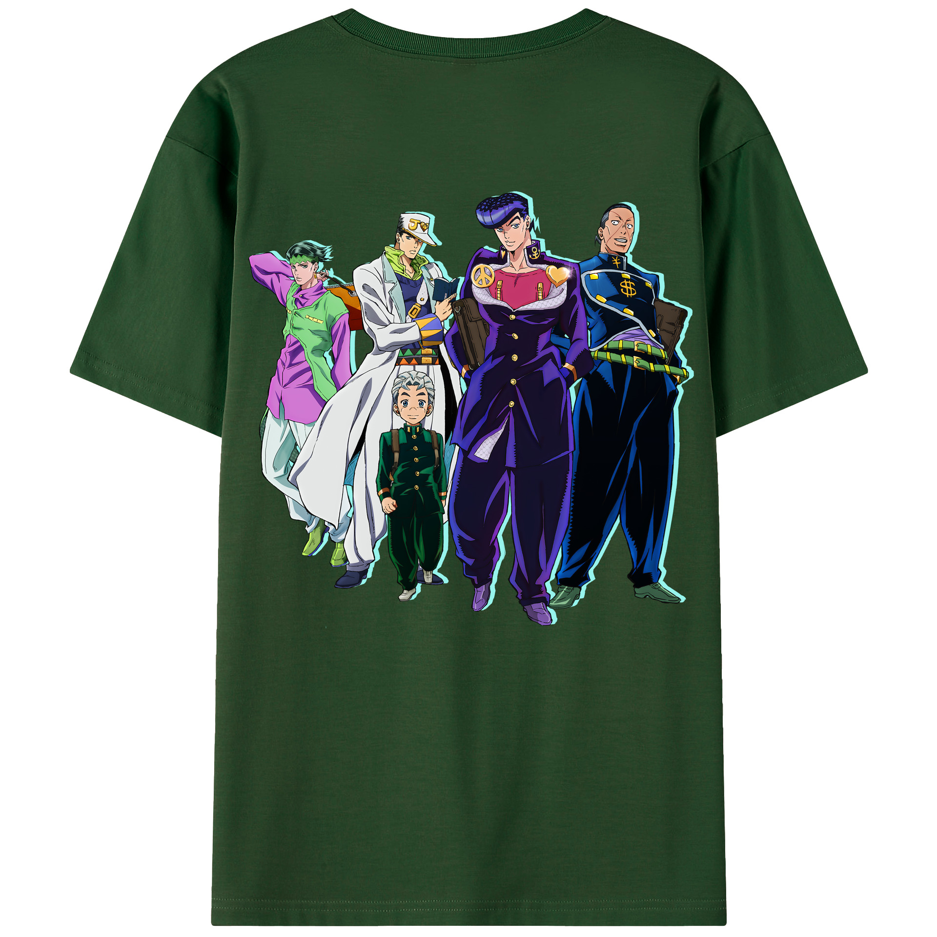 （画像用） ジョジョの奇妙な冒険 JoJo's Bizarre Adventure 綿100％半袖Tシャツ（背面プリント）